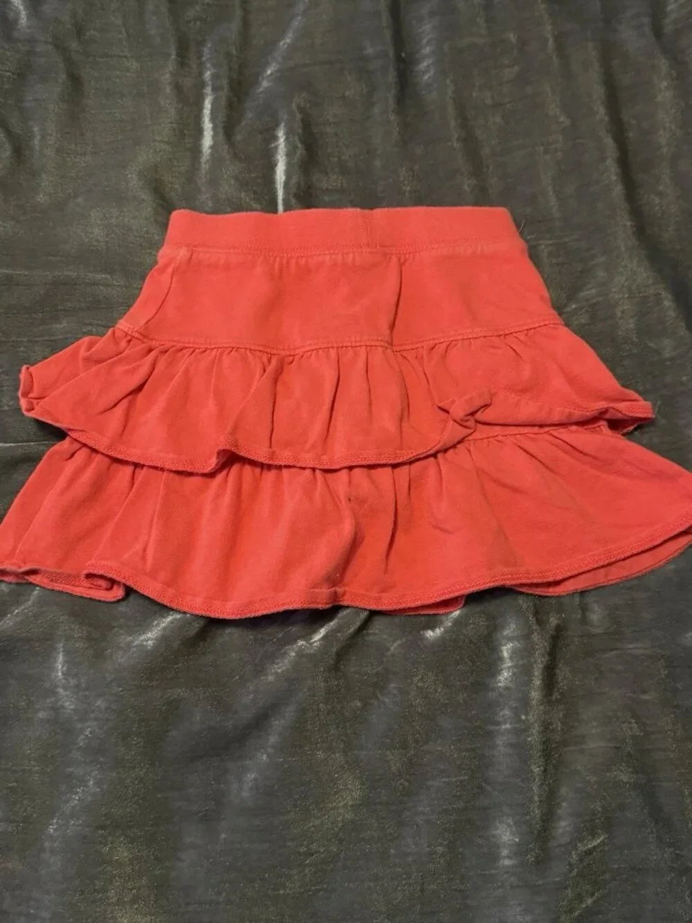 Vintage Y2K Baby Gap Red Tiered Layered Skirt Size 3T Red White Blue Ribbon